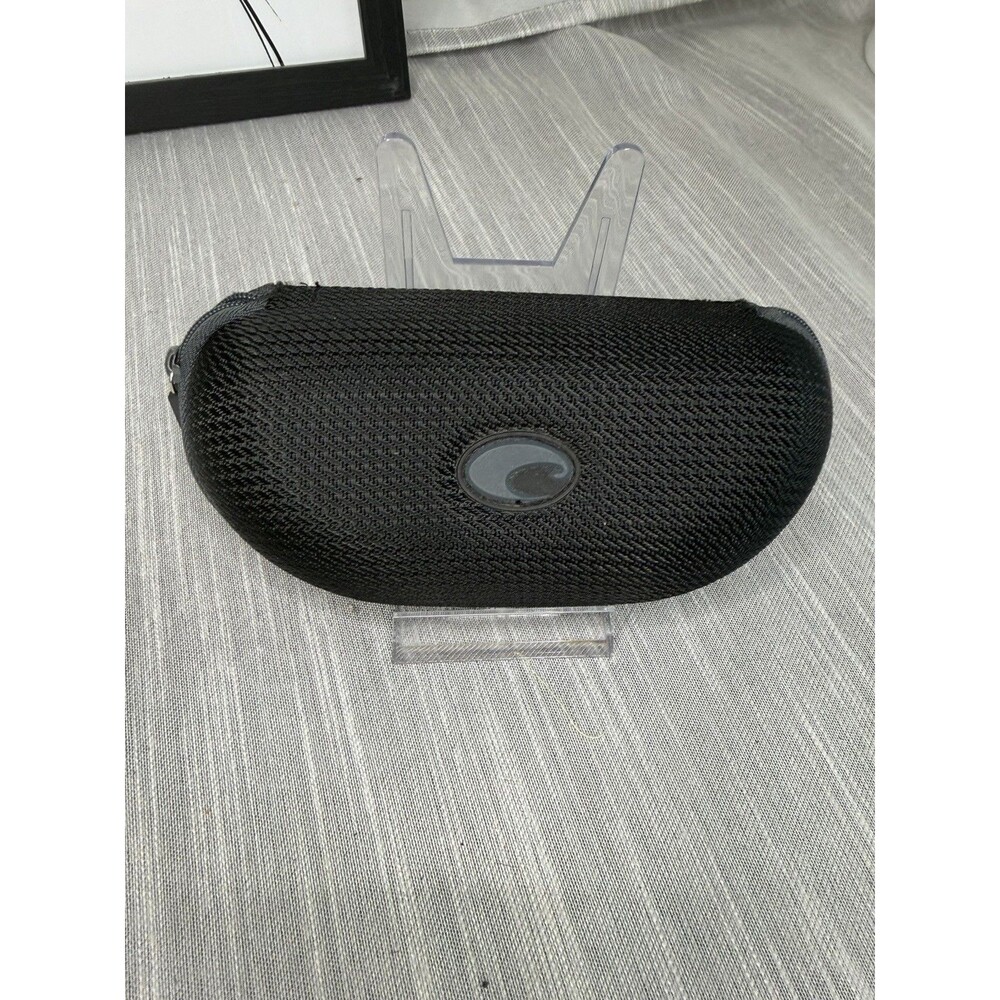 Costa Del Mar Black Hard Shell Zippered Sunglasses Case with Logo Emblem
